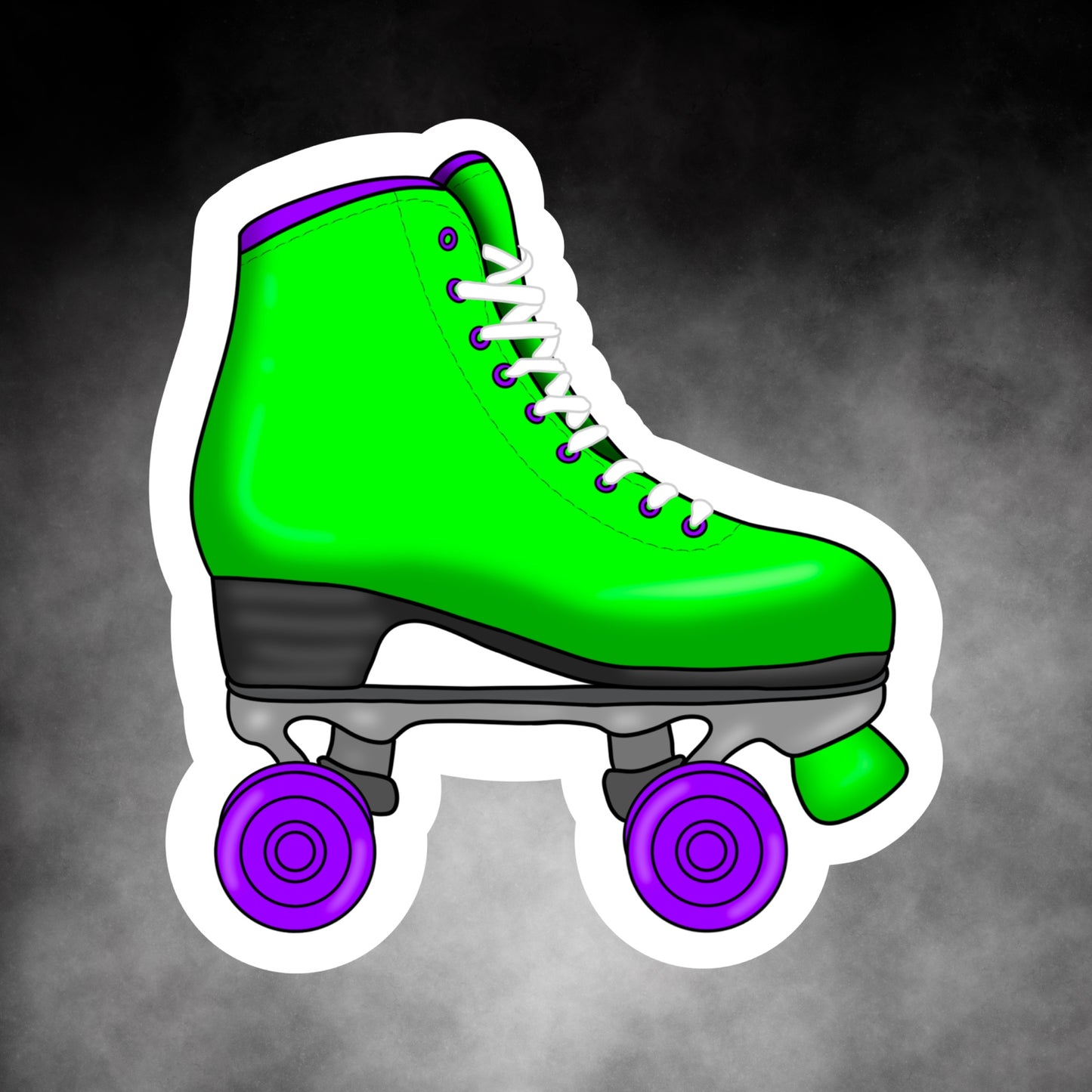 Green & Purple Roller Skate